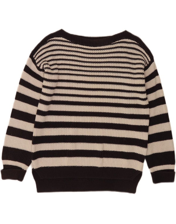 Maglione maglione con scollo a barca da donna Marks & Spencer UK 14 blu navy medio