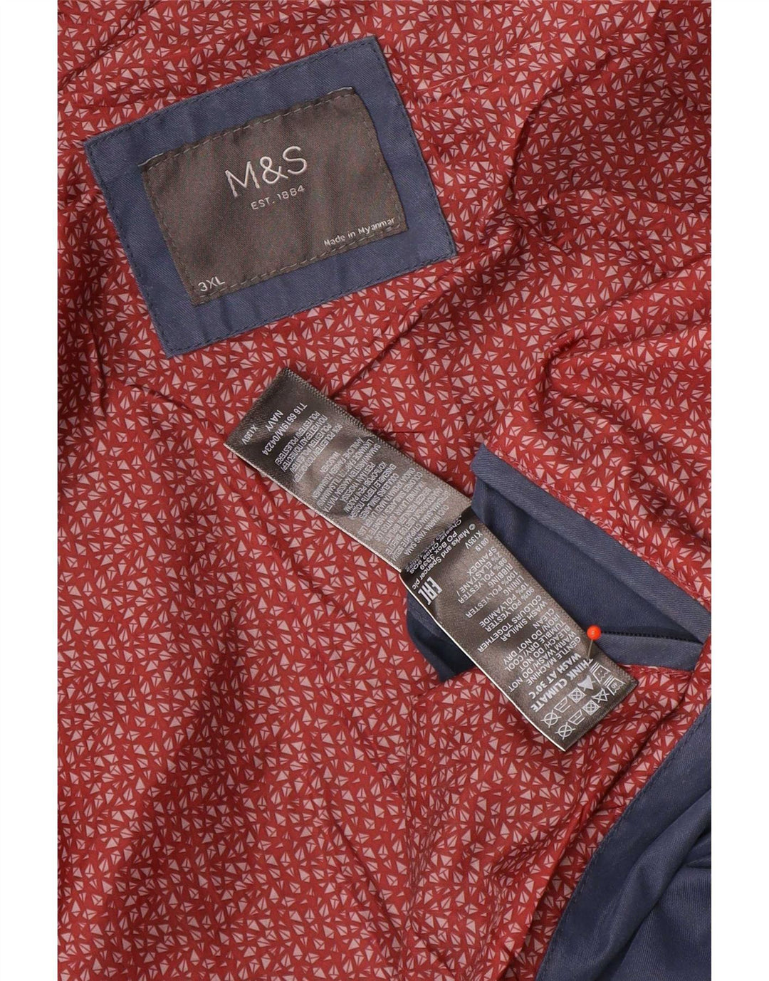 Giubbotto bomber da uomo Marks & Spencer UK 46 3XL poliestere blu navy