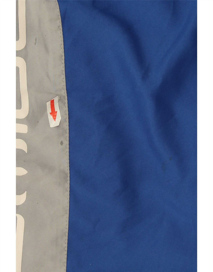 Pantaloncini da bagno con grafica da uomo con animali, grande, in poliestere color block blu