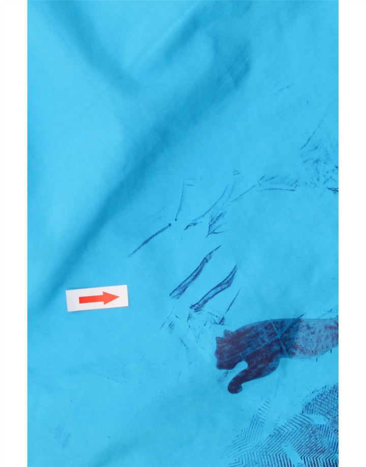 Pantaloncini da bagno grafici da uomo Puma grandi in poliestere blu