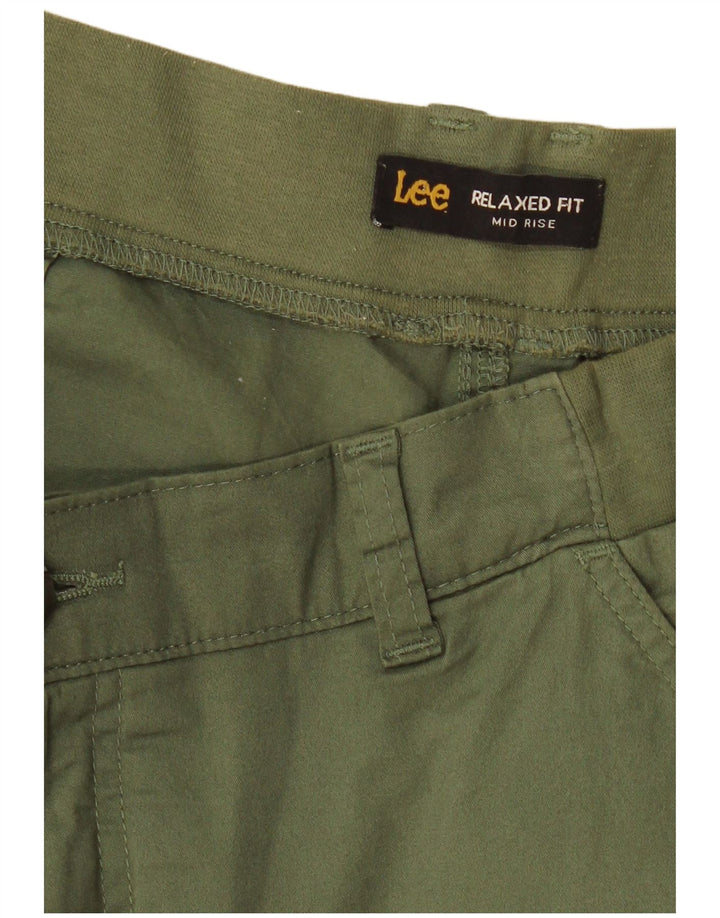 Pantaloncini cargo Lee da donna a vita media e vestibilità rilassata W32 Large Khaki