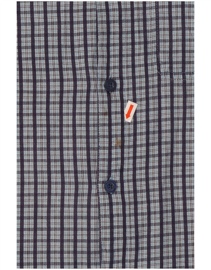 Camicia a maniche corte da uomo Mountain Warehouse a quadri blu grandi