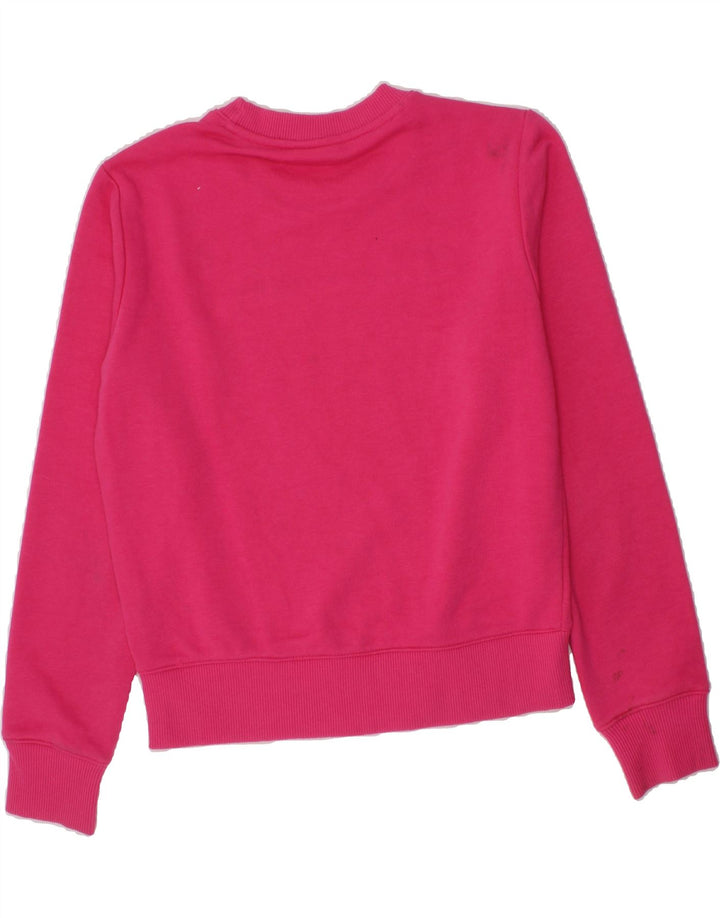 CHAMPION Girls Graphic Sweatshirt Jumper 9-10 Years Medium  Pink Vintage Champion and Second-Hand Champion from Messina Hembry 