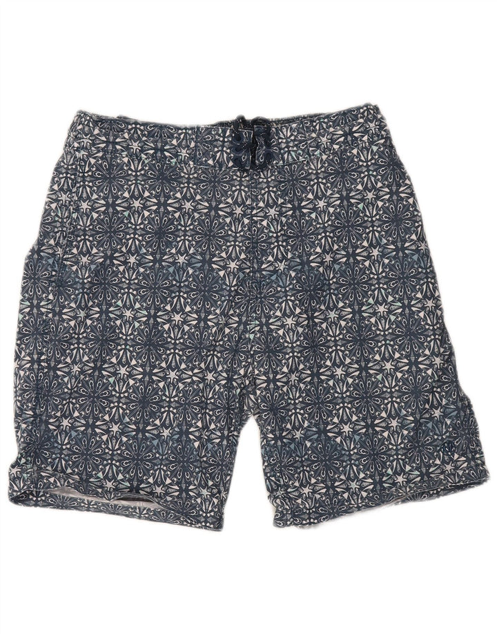 Pantaloncini da bagno da uomo Fat Face Cotone geometrico medio blu navy