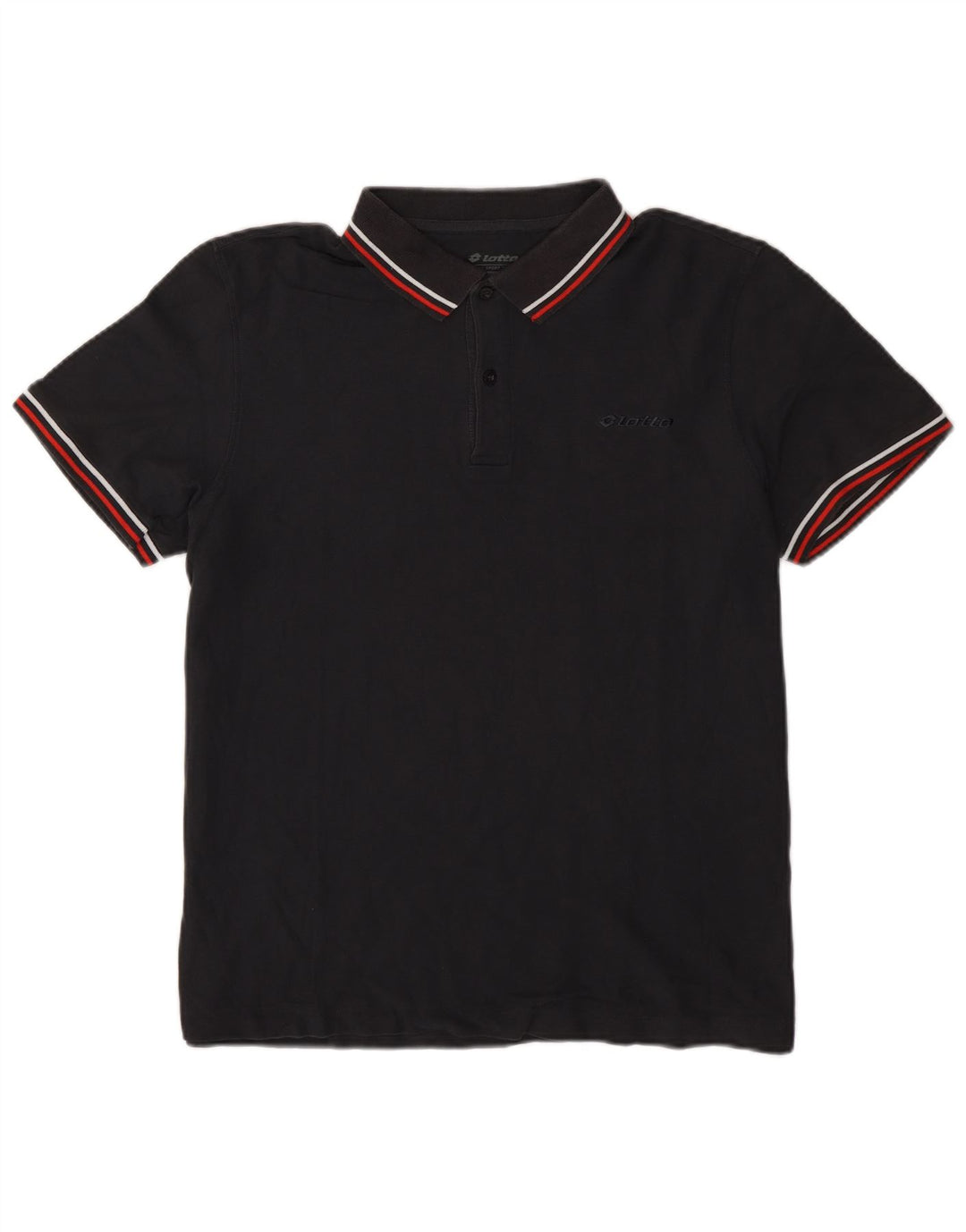 Polo da uomo Lotto XL a righe nere