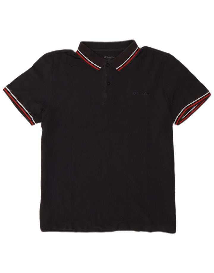 Polo da uomo Lotto XL a righe nere