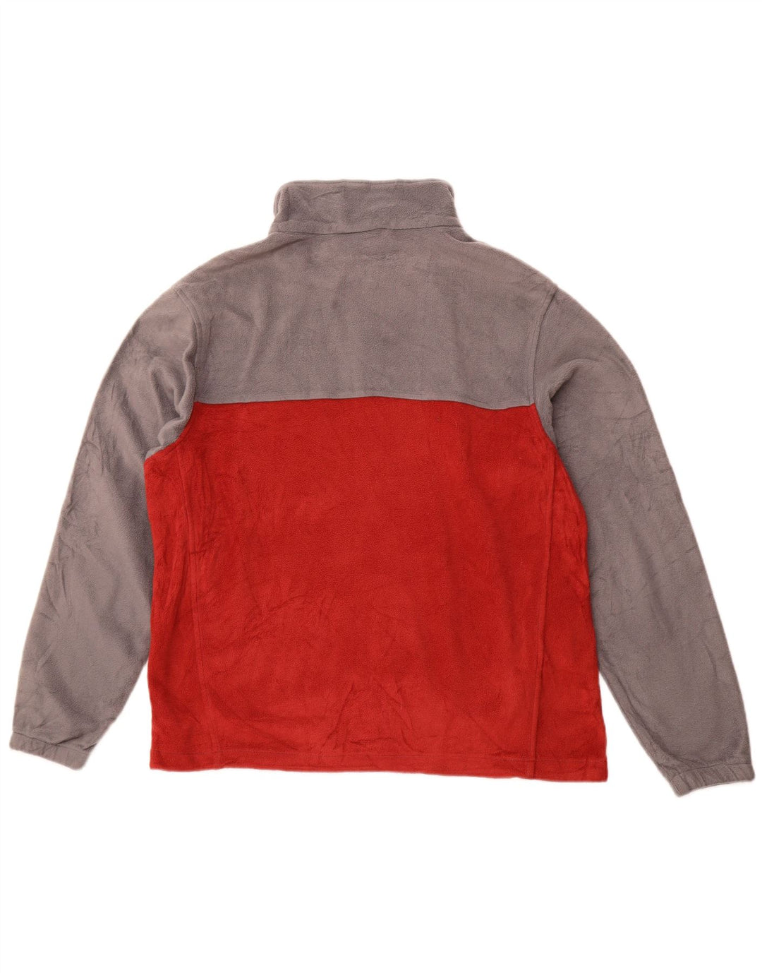 Giacca in pile da uomo COLUMBIA UK 40 Large Rosso Colourblock Poliestere