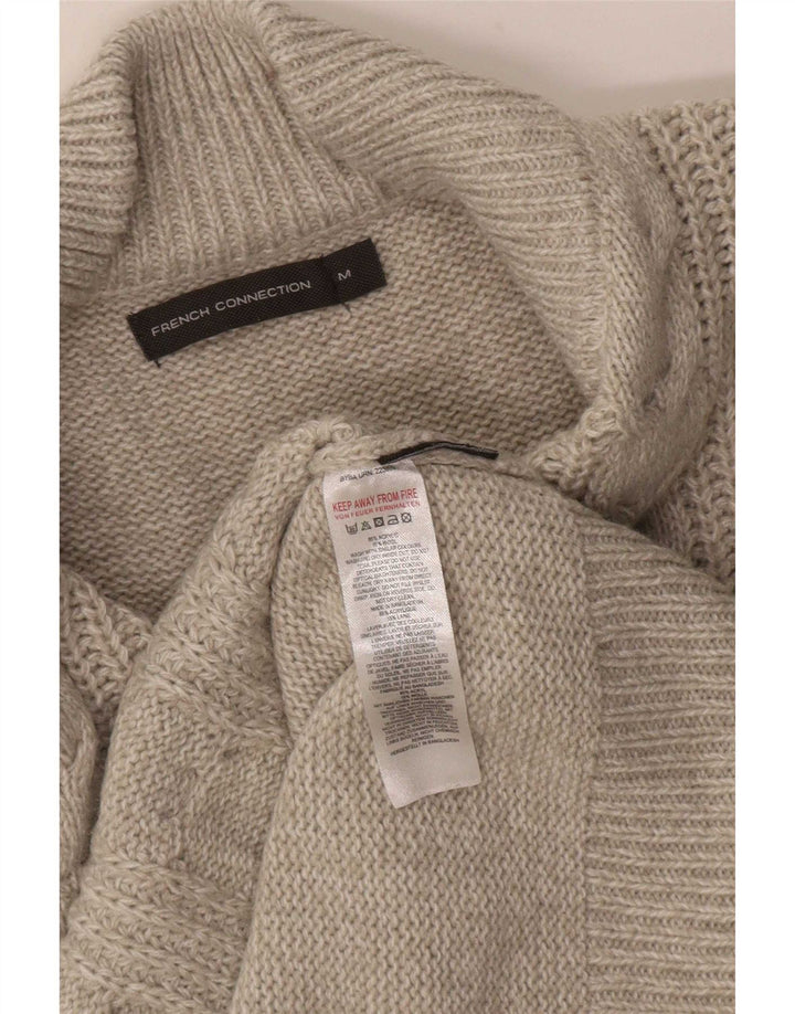 Maglione da uomo con zip e collo con zip French Connection Acrilico beige medio