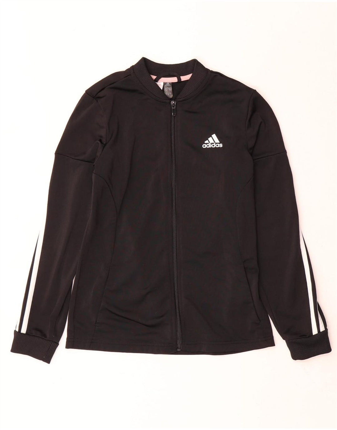 Giacca Top della tuta da ragazza Adidas 11-12 anni in poliestere nero
