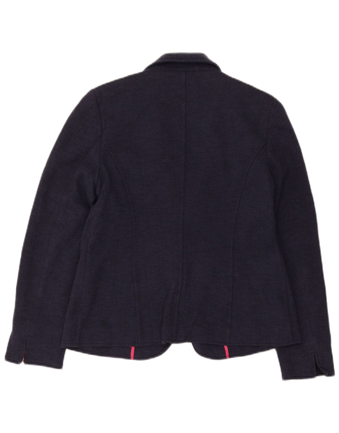 Giacca blazer da donna a 1 bottone Joules UK 14 grande blu navy a spina di pesce