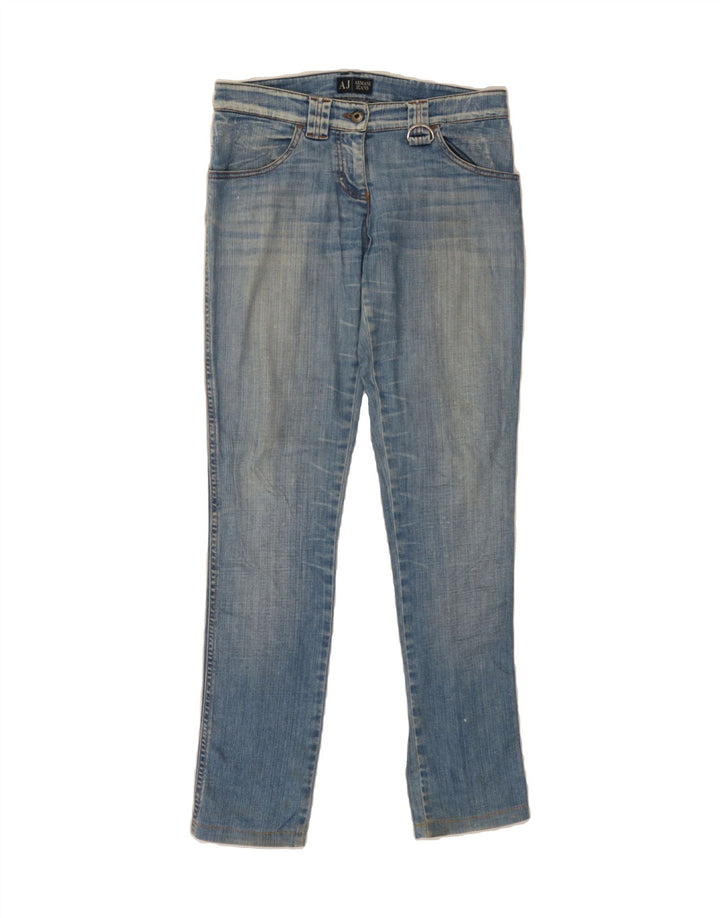 ARMANI Womens Slim Jeans W25 L32 Blue Cotton Vintage Armani and Second-Hand Armani from Messina Hembry 
