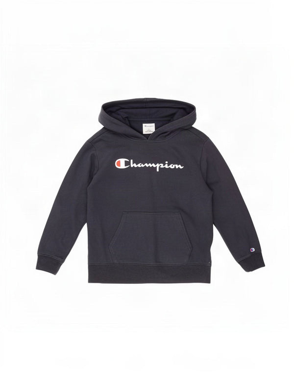 Felpa con cappuccio grafica Champion da ragazzo, 12-13 anni, grande, in cotone blu navy