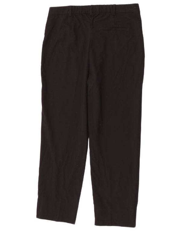 Pantaloni da abito dritti da donna Marks & Spencer UK 12 medi W30 L26 neri
