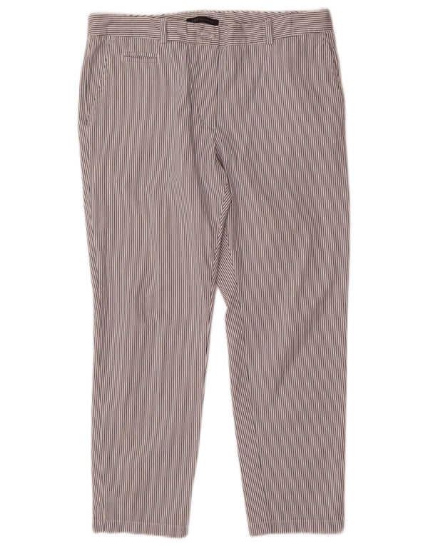 Pantaloni chino da donna Marks & Spencer UK 14 Large W34 L27 Gessato bianco