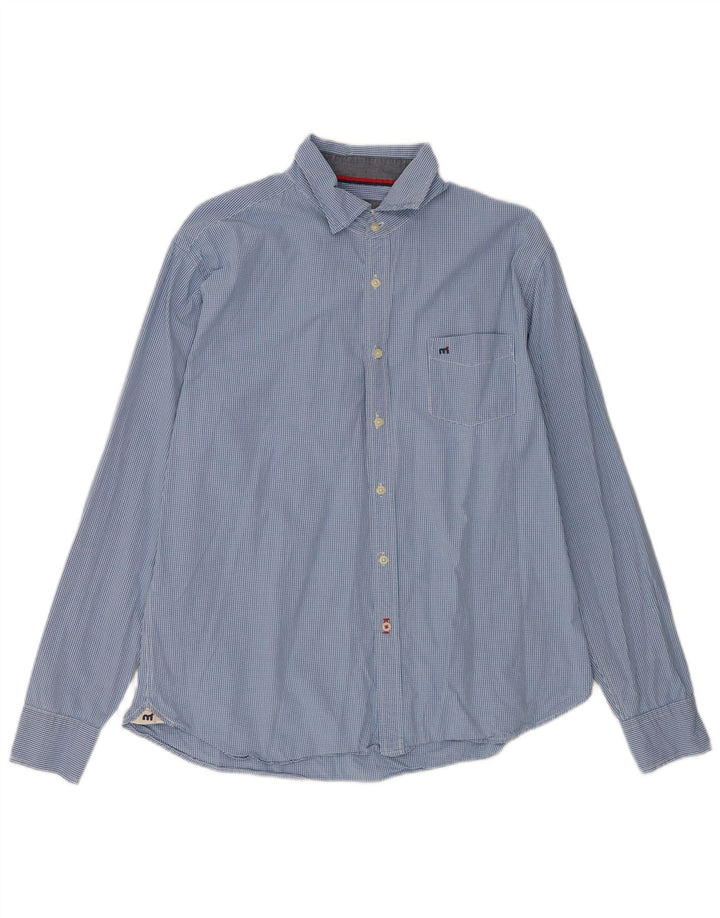 Camicia da uomo Mistral XL in cotone percalle blu