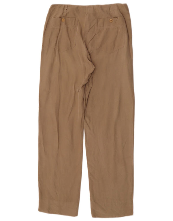 Pantaloni chino dritti da donna Hobbs UK 10 piccoli W26 L29 seta beige