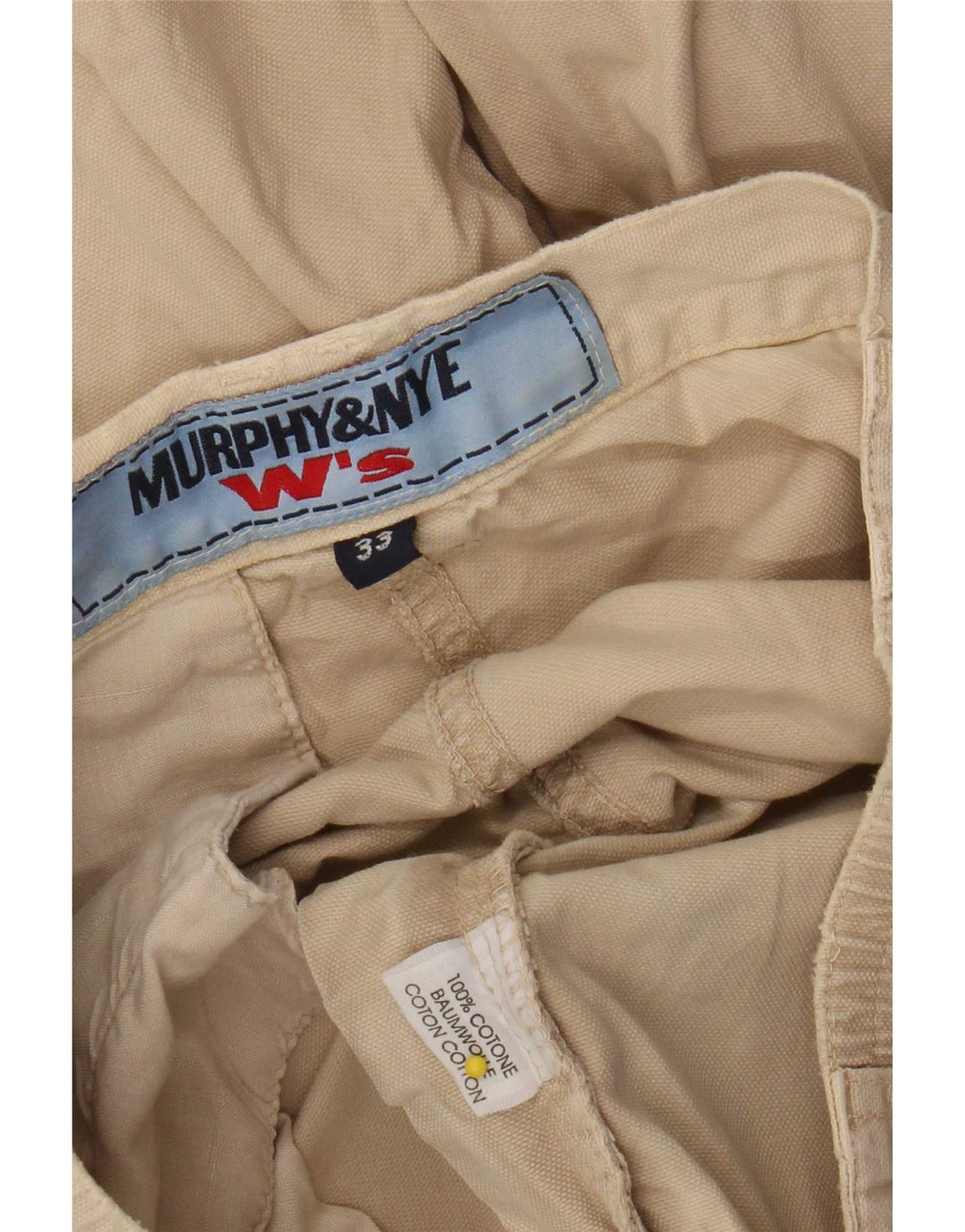 Pantaloncini cargo da donna Murphy & Nye W33 grandi in cotone beige
