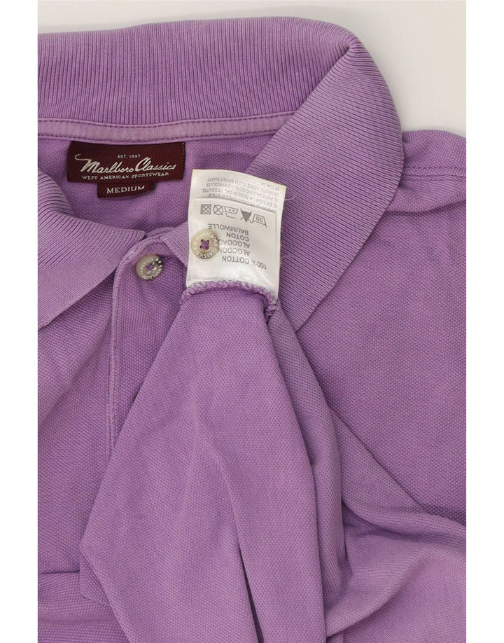 Polo da uomo Marlboro Classics in cotone viola medio