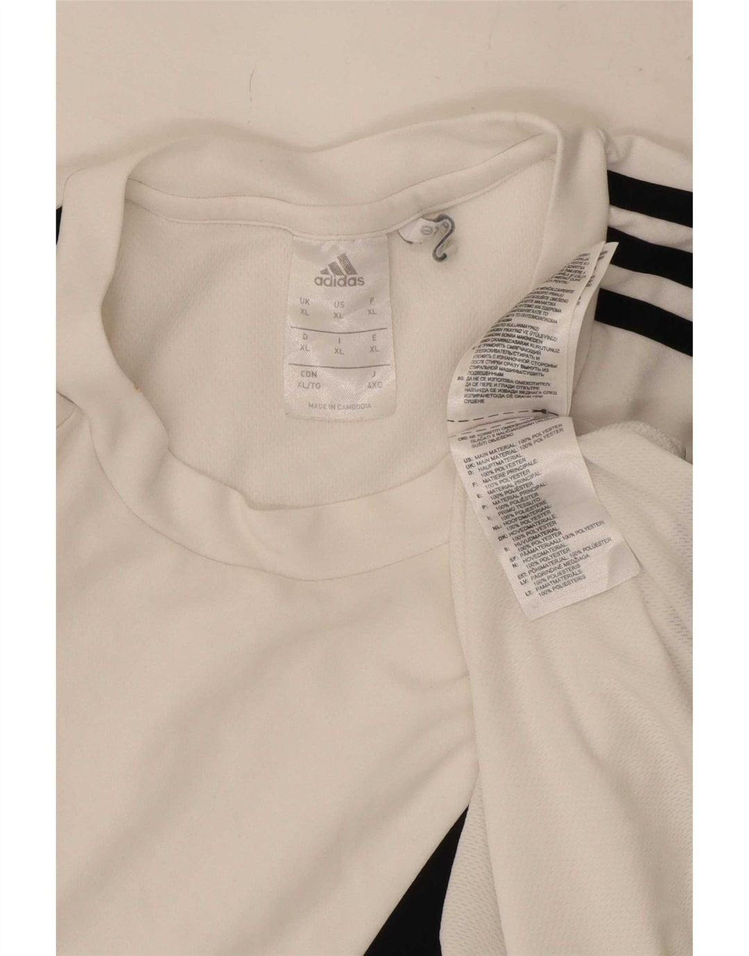 T-shirt Adidas da uomo Climalite Top XL poliestere color block bianco