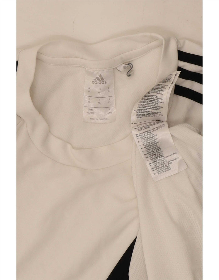 T-shirt Adidas da uomo Climalite Top XL poliestere color block bianco