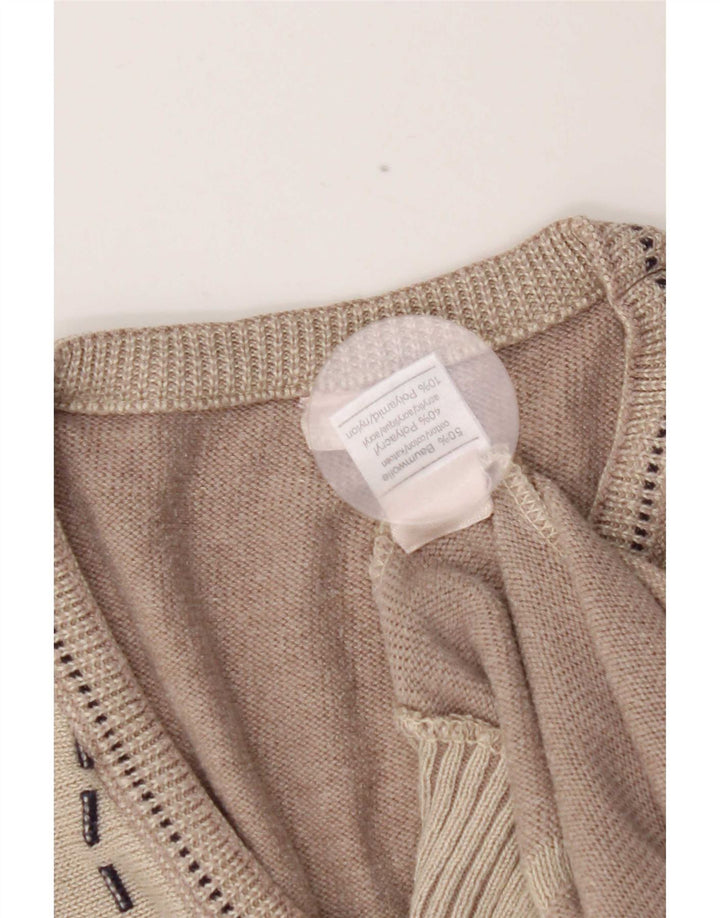 Canotta da uomo vintage canotta grande in cotone geometrico beige