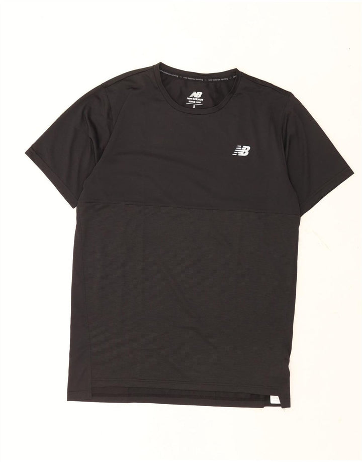 T-shirt da uomo New Balance Top Small nera in poliestere