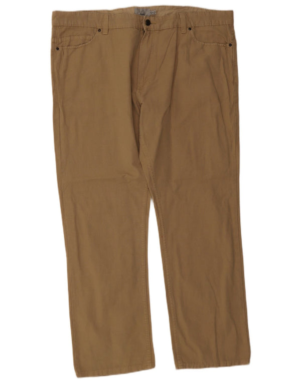 Pantaloni casual dritti da uomo Marks & Spencer W42 L31 cotone beige