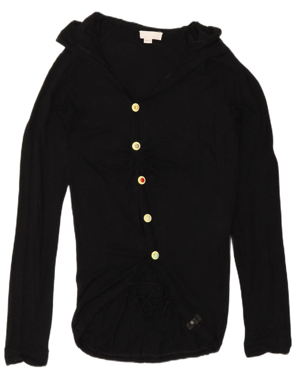 Maglione cardigan lungo da donna Diesel UK 12 Rayon nero medio