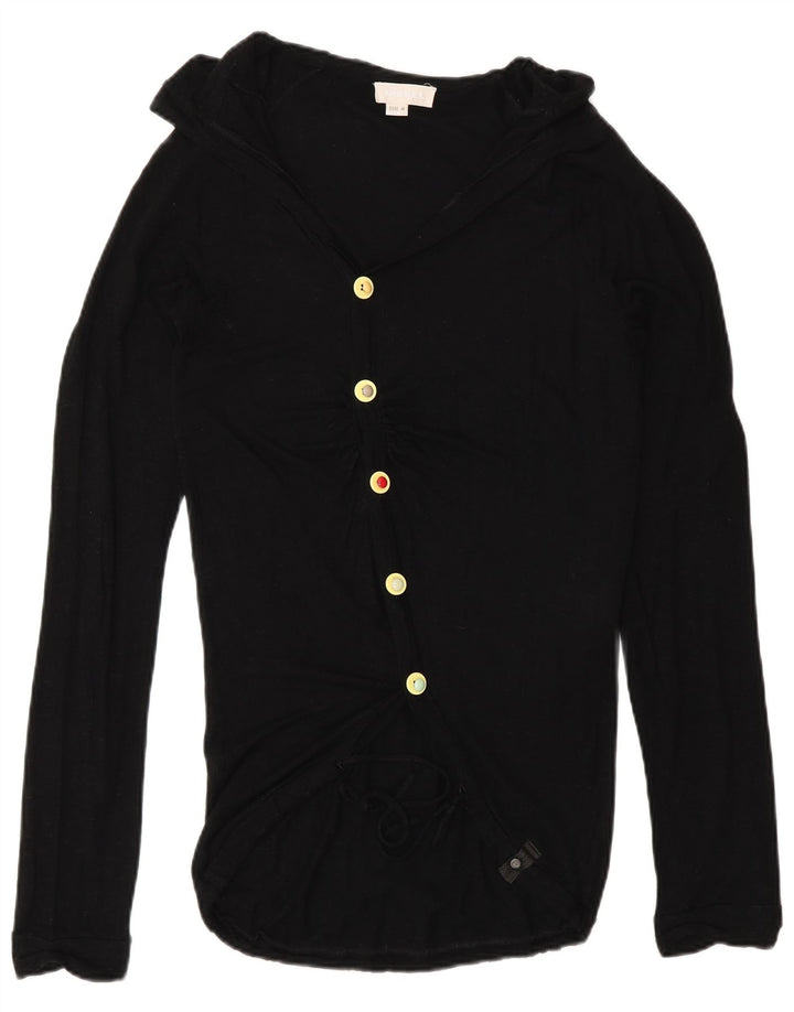 Maglione cardigan lungo da donna Diesel UK 12 Rayon nero medio