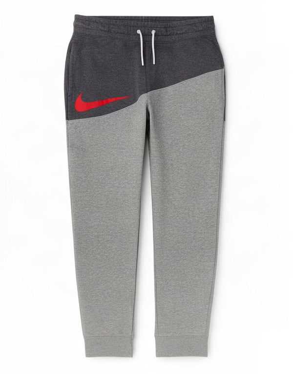 Nike Mens Graphic Tracksuit Trousers Joggers Medium Grey Cotton