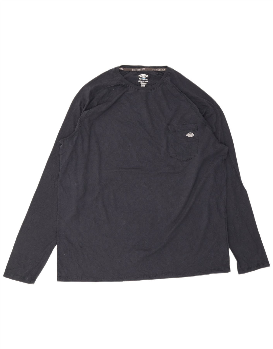 DICKIES Top da uomo a maniche lunghe 2XL in cotone blu navy