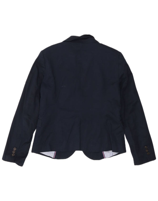 Giacca blazer da donna a 1 bottone Zara UK 18 XL cotone blu navy