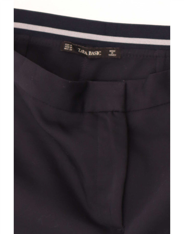 Pantaloni corti slim da donna Zara medi W28 L26 blu navy