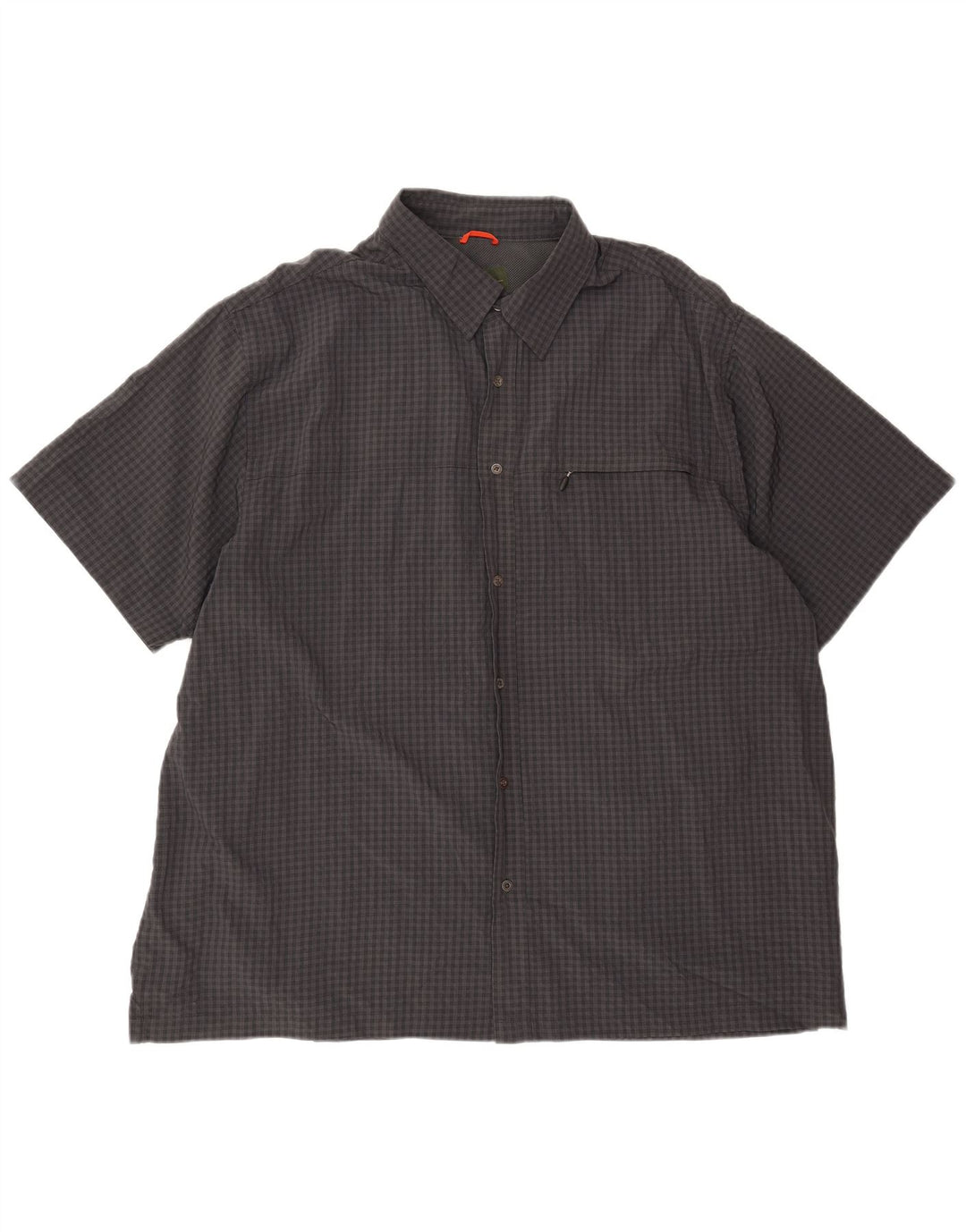 Camicia a maniche corte da uomo EDDIE BAUER 2XL Poliestere a quadri grigio