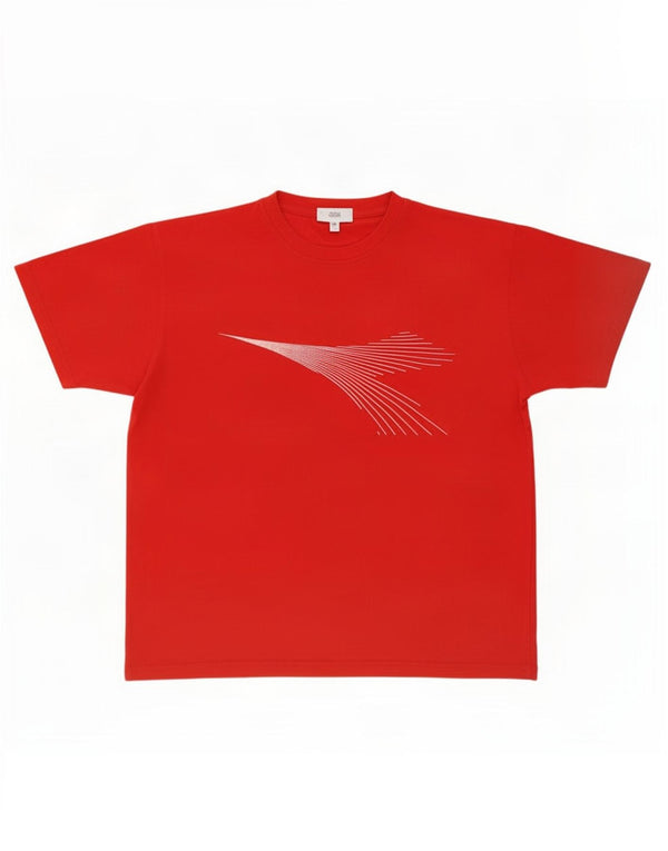 Diadora T-shirt grafica da donna Top UK 16 Large Rosso Cotone