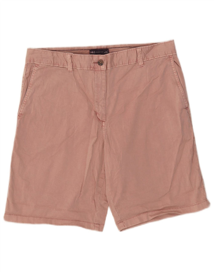 Pantaloncini chino da donna Marks & Spencer UK 14 Large W34 Rosa
