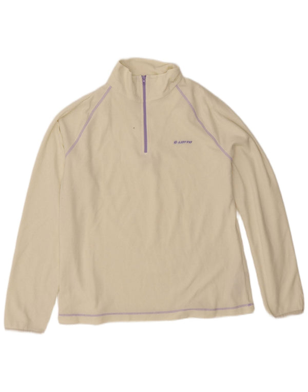 Maglione in pile da donna con collo con zip Lotto UK 20 2XL Poliestere giallo