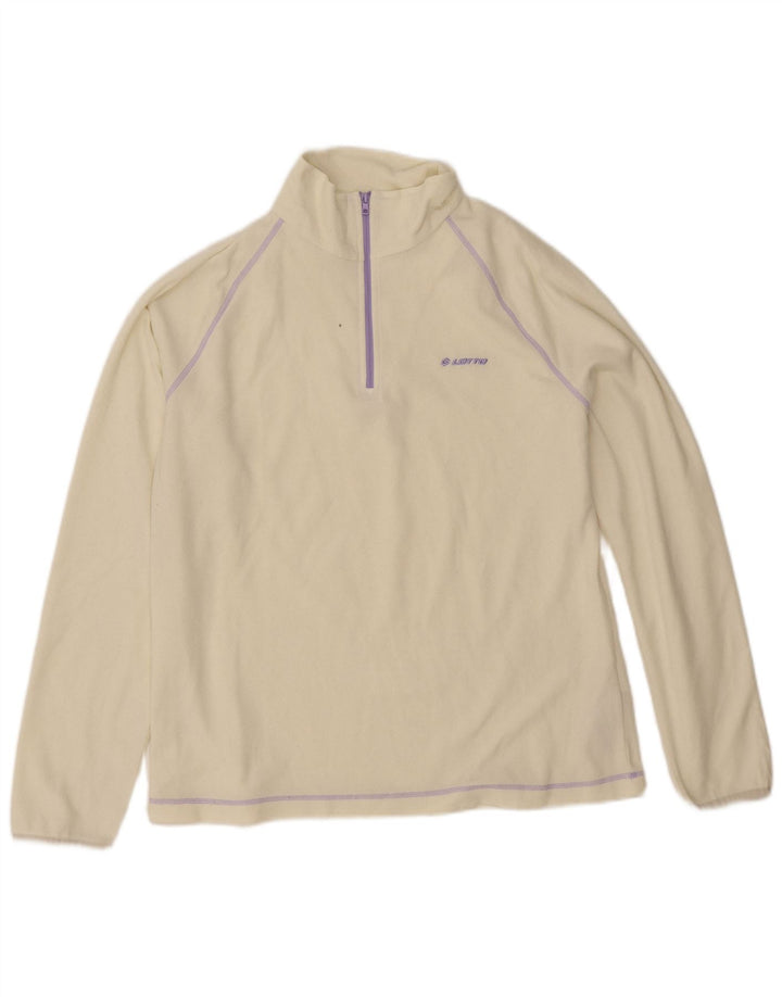 Maglione in pile da donna con collo con zip Lotto UK 20 2XL Poliestere giallo