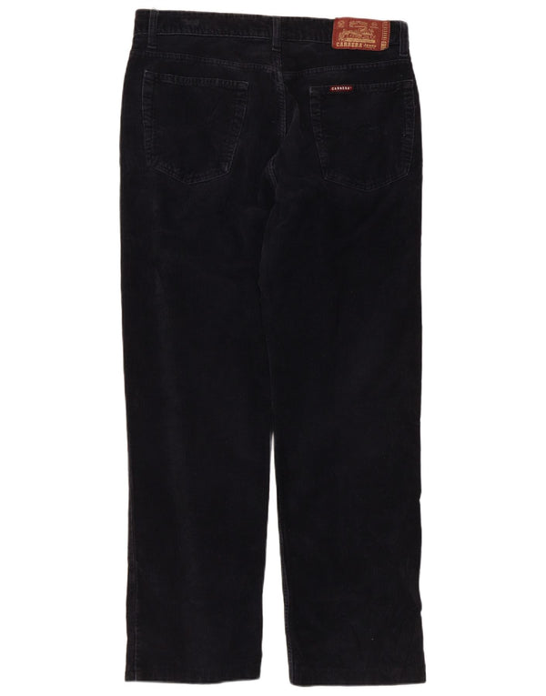 Pantaloni dritti da uomo in velluto a coste Carrera W34 L28 cotone blu navy