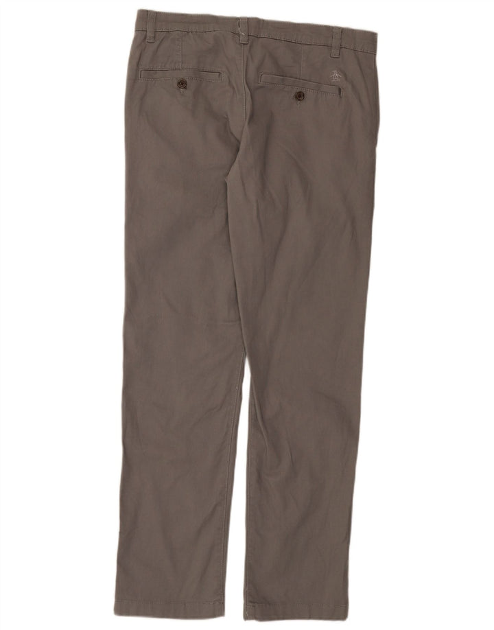 Pantaloni chino slim da uomo Penguin W32 L32 cotone grigio