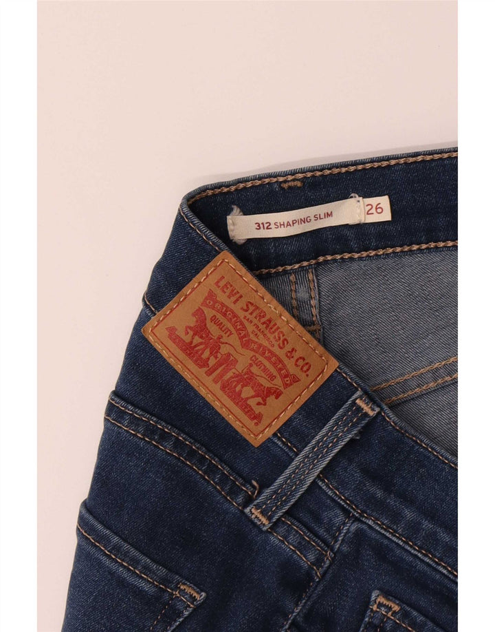Levi's Donna 312 Shaping Slim Jeans W26 L32 Cotone Blu
