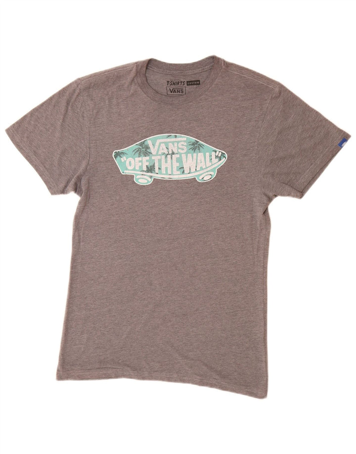 T-shirt grafica personalizzata da uomo Vans Small grigia