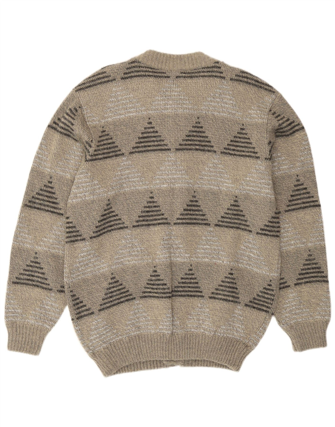 Maglione Cardigan Uomo Rinaldi Grande Lana Geometrica Grigia