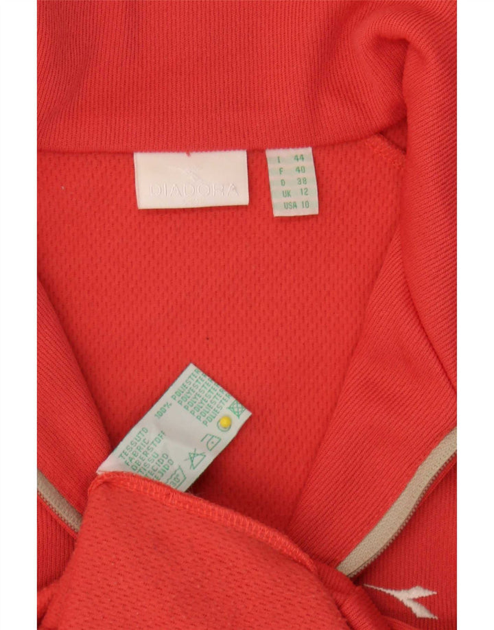 Giacca da tuta da donna Diadora UK 12 Medium Red Colourblock Poliestere