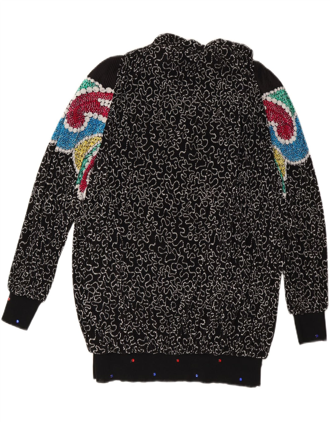 VIRGINIE Maglione oversize da donna con scollo a V UK 18 XL Nero