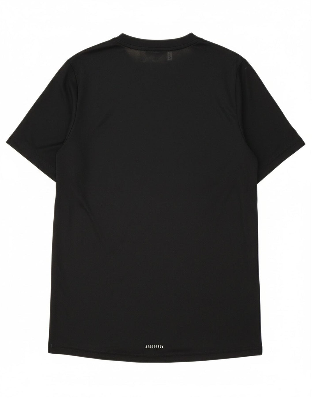 ADIDAS Boys Aeroready T-Shirt Top 13-14 Years Black Polyester