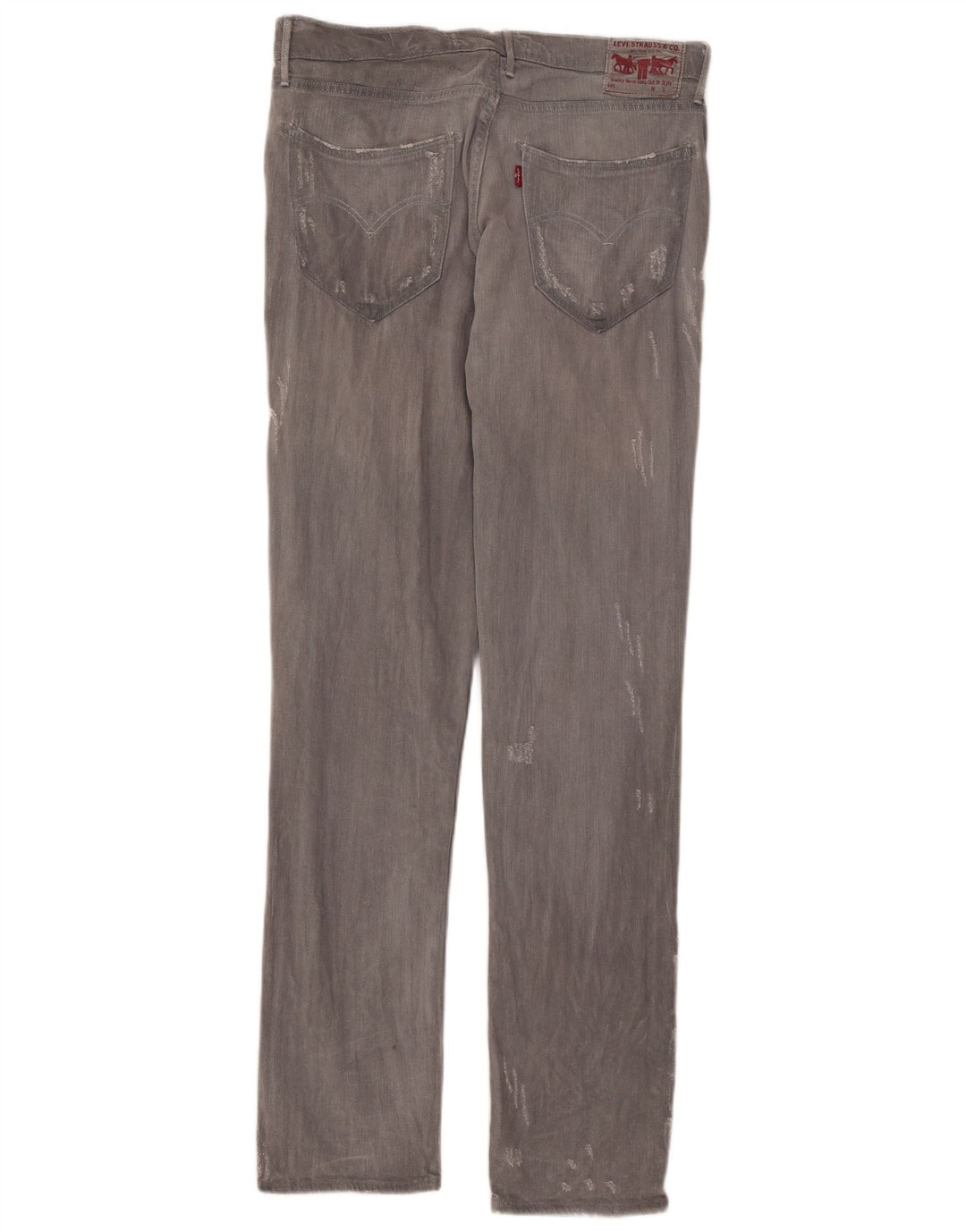 LEVI'S Mens 519 Distressed Slim Jeans W33 L34 Grey Cotton