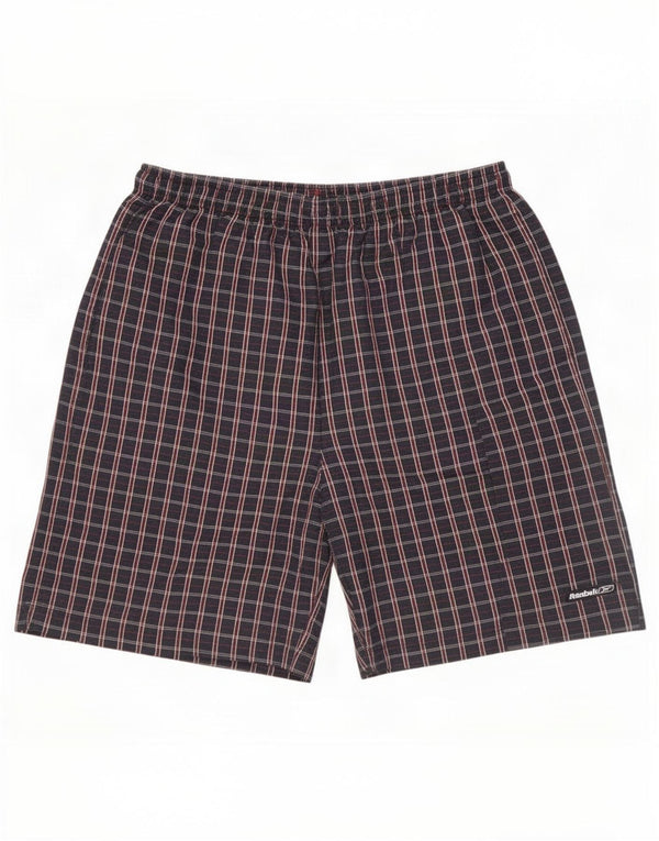 Reebok Pantaloncini da bagno da uomo 2XL Blu navy Plaid