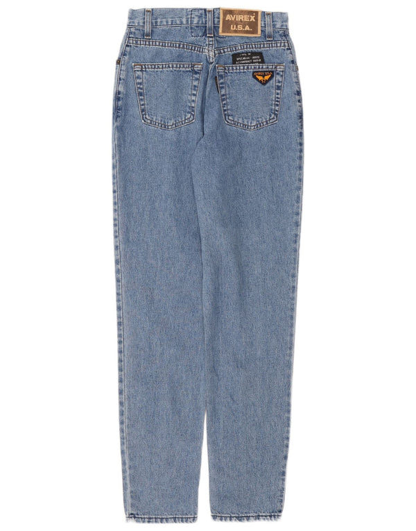 Jeans slim a vita alta da donna Avirex W28 L30 cotone blu