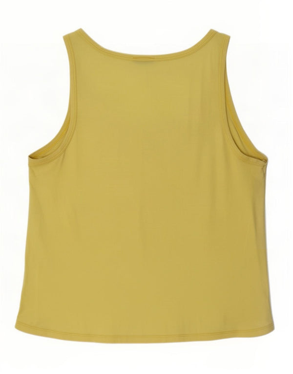 Canotta da donna Benetton UK 16 grande cotone giallo